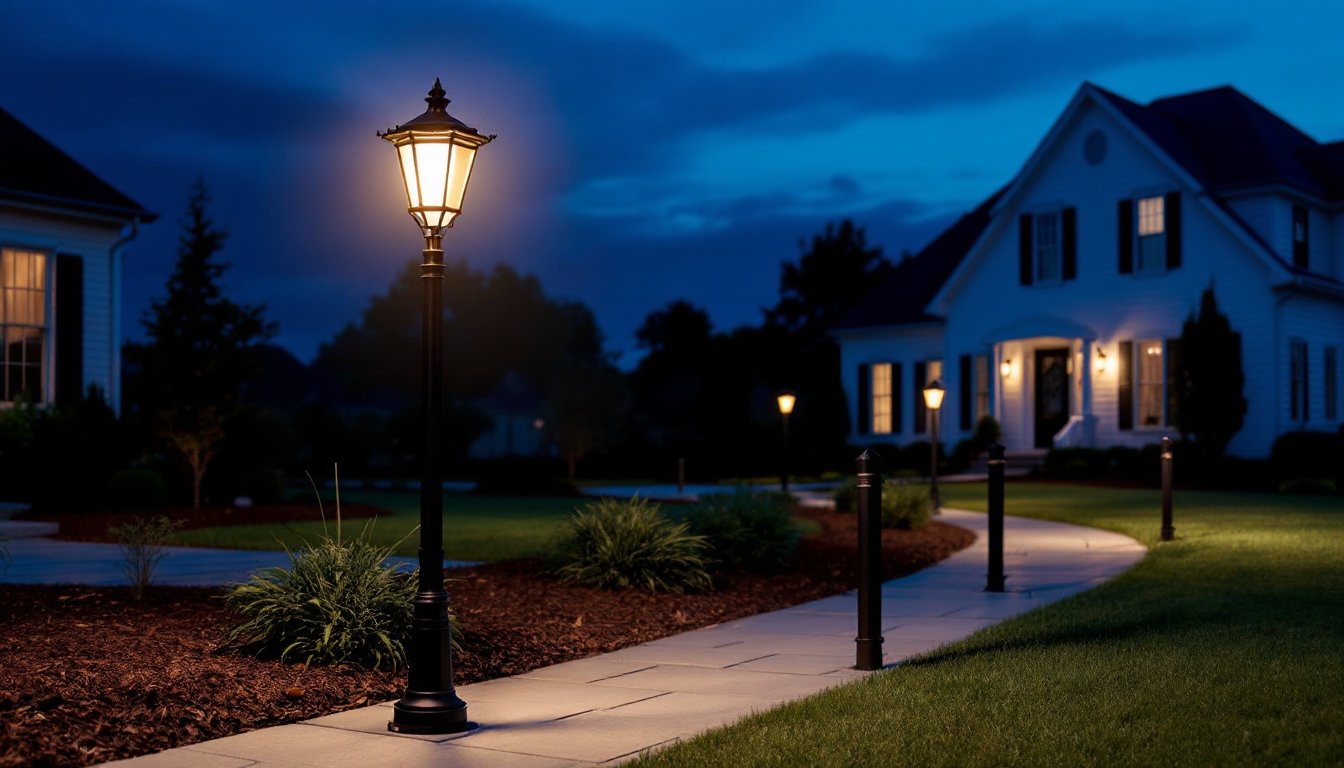 outdoor lighting post